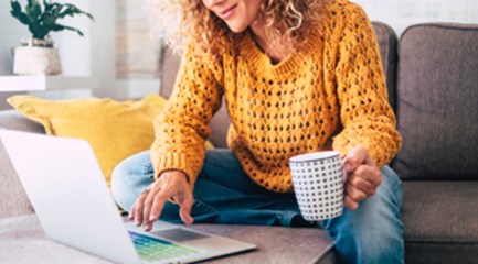 women registering a product